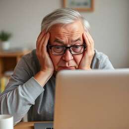 Person feeling overwhelmed by multiple devices and notifications